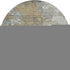 8' Gold And Gray Abstract Washable Round Rug With UV Protection