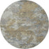 8' Gold And Gray Abstract Washable Round Rug With UV Protection
