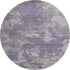 8' Purple And Gray Abstract Washable Round Rug With UV Protection