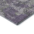 8' Purple And Gray Abstract Washable Round Rug With UV Protection