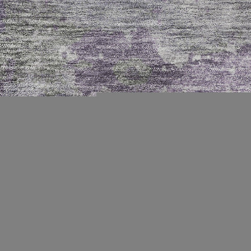 8' Purple And Gray Abstract Washable Round Rug With UV Protection