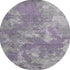 8' Purple And Gray Abstract Washable Round Rug With UV Protection
