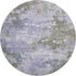8' Lavender And Taupe Abstract Washable Round Rug With UV Protection