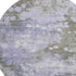 8' Lavender And Taupe Abstract Washable Round Rug With UV Protection