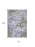 8' X 10' Lavender And Taupe Abstract Washable Area Rug With UV Protection