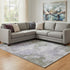 8' X 10' Lavender And Taupe Abstract Washable Area Rug With UV Protection