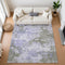 8' X 10' Lavender And Taupe Abstract Washable Area Rug With UV Protection