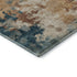 5' X 8' Beige Copper And Blue Abstract Washable Area Rug With UV Protection