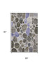 5' X 8' Chocolate Ivory And Lavender Geometric Washable Area Rug With UV Protection