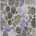5' X 8' Chocolate Ivory And Lavender Geometric Washable Area Rug With UV Protection