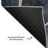 8' Denim Blue Lime Green And Ivory Geometric Washable Round Rug With UV Protection