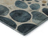8' X 10' Teal Beige And Ivory Geometric Washable Area Rug With UV Protection
