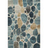 8' X 10' Teal Beige And Ivory Geometric Washable Area Rug With UV Protection