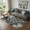 5' X 8' Blush Beige And Sage Abstract Washable Area Rug With UV Protection
