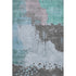 9' X 12' Teal And Taupe Abstract Washable Area Rug With UV Protection