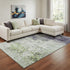 8' X 10' Artichoke Green And Eggplant Geometric Washable Area Rug With UV Protection