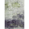 8' X 10' Artichoke Green And Eggplant Geometric Washable Area Rug With UV Protection