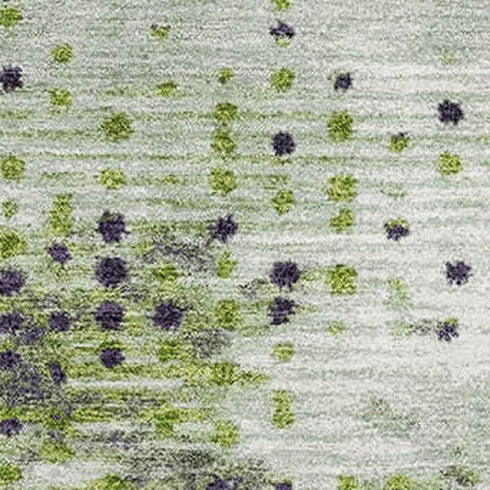 8' X 10' Artichoke Green And Eggplant Geometric Washable Area Rug With UV Protection