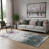 5' X 8' Blush And Emerald Geometric Washable Area Rug With UV Protection