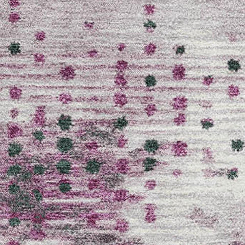 5' X 8' Blush And Emerald Geometric Washable Area Rug With UV Protection