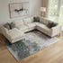 9' X 12' Blush And Emerald Geometric Washable Area Rug With UV Protection