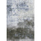 5' X 8' Denim Blue And Chocolate Geometric Washable Area Rug With UV Protection
