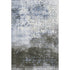 8' X 10' Denim Blue And Chocolate Geometric Washable Area Rug With UV Protection