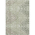 5' X 8' Fern Green And Taupe Geometric Washable Area Rug With UV Protection