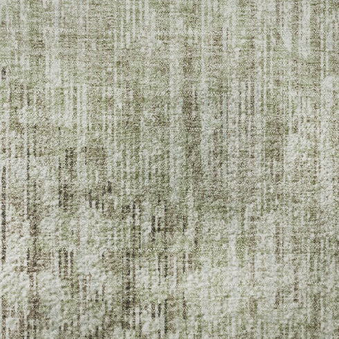 5' X 8' Fern Green And Taupe Geometric Washable Area Rug With UV Protection