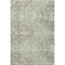 8' X 10' Fern Green And Taupe Geometric Washable Area Rug With UV Protection