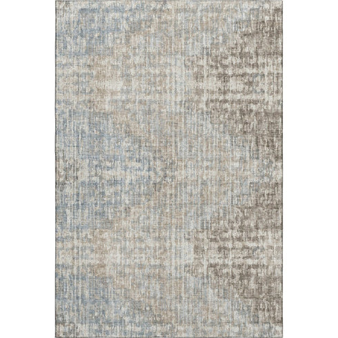 8' X 10' Beige And Gray Geometric Washable Area Rug With UV Protection