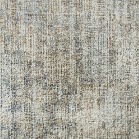 8' X 10' Beige And Gray Geometric Washable Area Rug With UV Protection