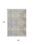 8' X 10' Beige And Gray Geometric Washable Area Rug With UV Protection