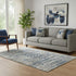 5' X 8' Blue Gray And Beige Moroccan Washable Area Rug With UV Protection