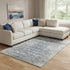8' X 10' Blue Gray And Beige Moroccan Washable Area Rug With UV Protection