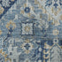 5' X 8' Denim Blue And Gold Oriental Washable Area Rug With UV Protection