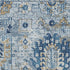 5' X 8' Denim Blue And Gold Oriental Washable Area Rug With UV Protection