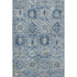 8' X 10' Denim Blue And Gold Oriental Washable Area Rug With UV Protection
