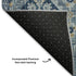 8' X 10' Denim Blue And Gold Oriental Washable Area Rug With UV Protection
