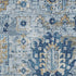 8' X 10' Denim Blue And Gold Oriental Washable Area Rug With UV Protection