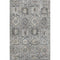 5' X 8' Gray And Silver Oriental Washable Area Rug With UV Protection