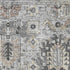 5' X 8' Gray And Silver Oriental Washable Area Rug With UV Protection