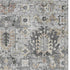5' X 8' Gray And Silver Oriental Washable Area Rug With UV Protection