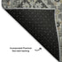 8' X 10' Gray And Silver Oriental Washable Area Rug With UV Protection