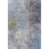 5' X 8' Denim Blue And Brown Abstract Washable Area Rug With UV Protection