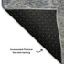 5' X 8' Denim Blue And Brown Abstract Washable Area Rug With UV Protection