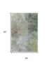 5' X 8' Fern Green And Gray Abstract Washable Area Rug With UV Protection