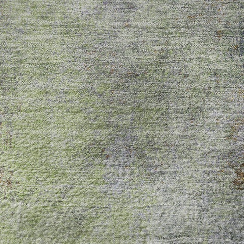 5' X 8' Fern Green And Gray Abstract Washable Area Rug With UV Protection