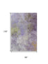 8' X 10' Purple And Green Abstract Washable Area Rug With UV Protection