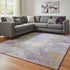 8' X 10' Purple And Green Abstract Washable Area Rug With UV Protection